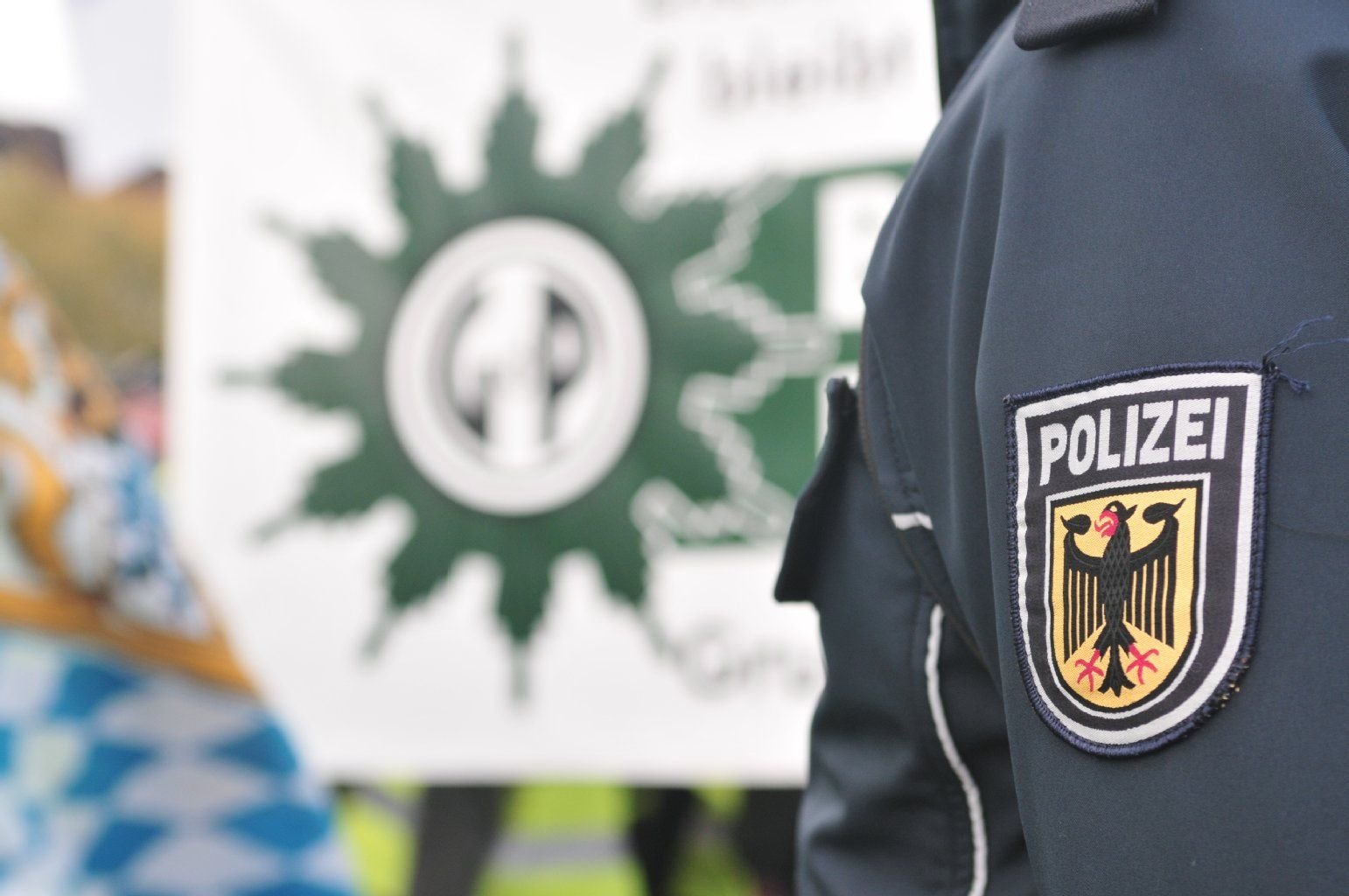 Das Schulterabzeichen eines Bundespolizisten