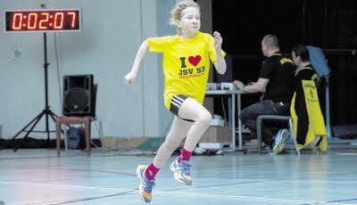 Mira Isabo Kübsch aus Groß Naundorf, die für die Grundschule Annaburg an den Start ging, benötigte für die Strecke 5,01 Sekunden.