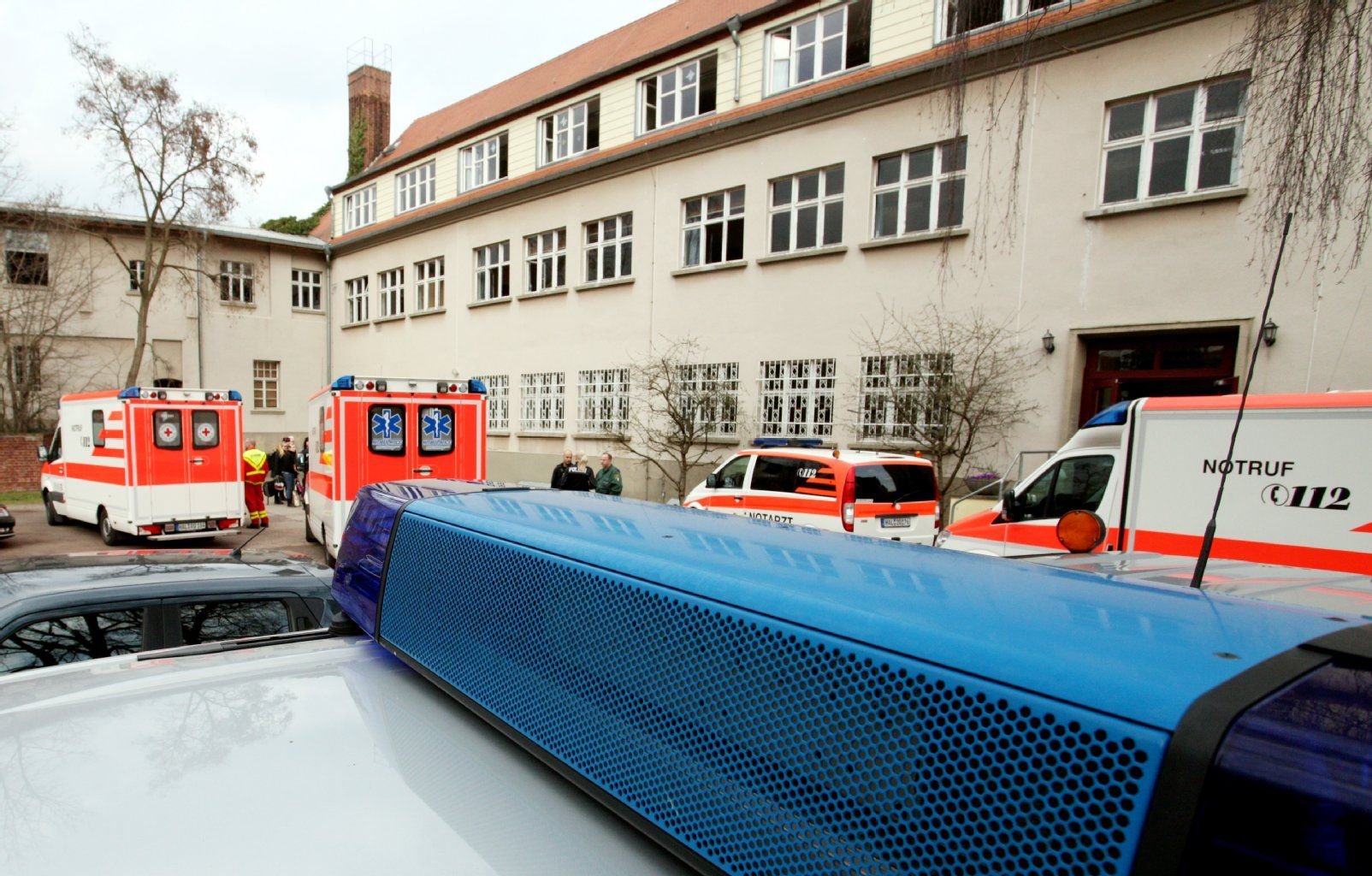 In der Berufsschule in der Rainstraße in Halle hat es am Mittwochmorgen gebrannt.