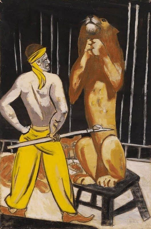 Das Gemälde „Löwenbändiger“ (1930) von Max Beckmann gehört zu den Bildern, die Gurlitt beiseite gebracht hatte.