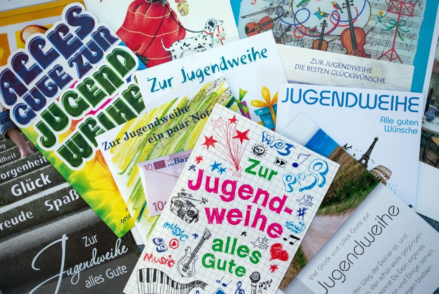 Glückwunschkarten zur Jugendweihe