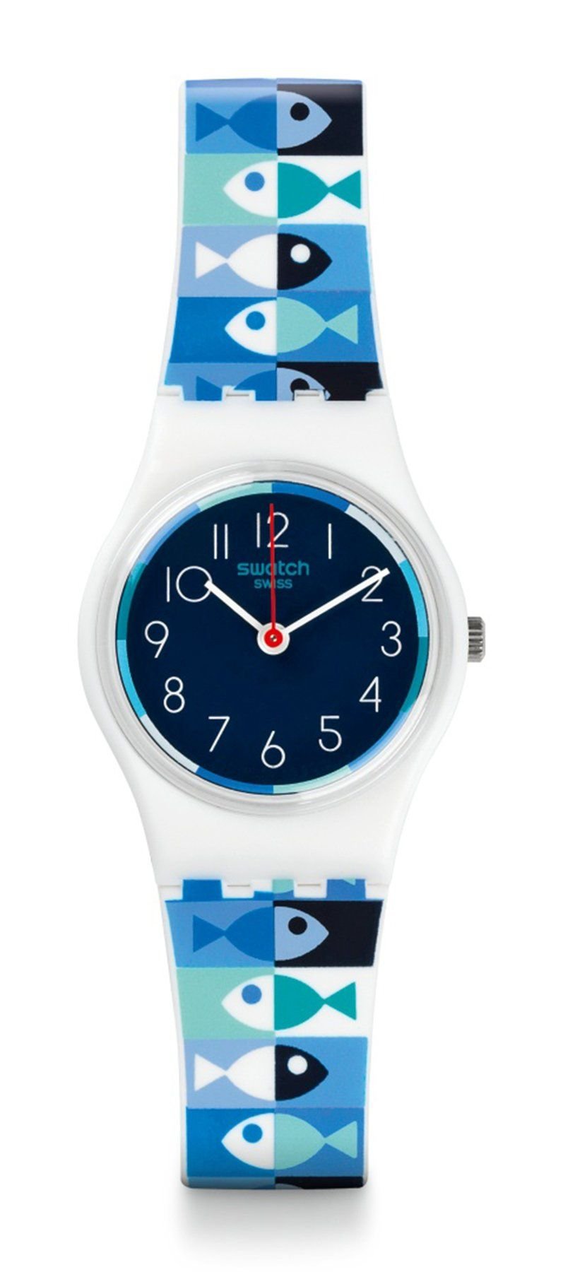 Geschätzt werden zur Kommunion oder Konfirmation vor allem Geschenke, die beständig sind - zum Beispiel Armbanduhren wie hier mit Fisch-Motiv von Swatch (ca. 40 Euro).