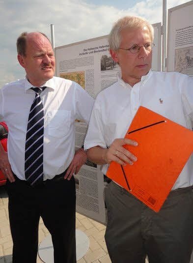 Olaf Raabe (rechts) mit Verkehrsminister Thomas Webel.