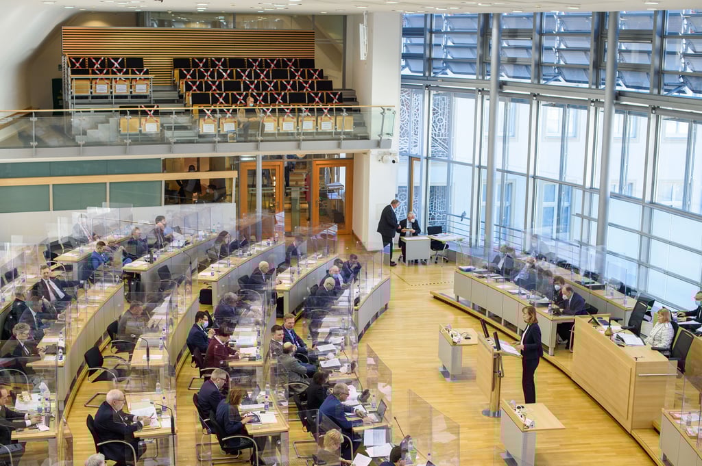 Sitzung im Plenarsaal des Landtags in Magdeburg
