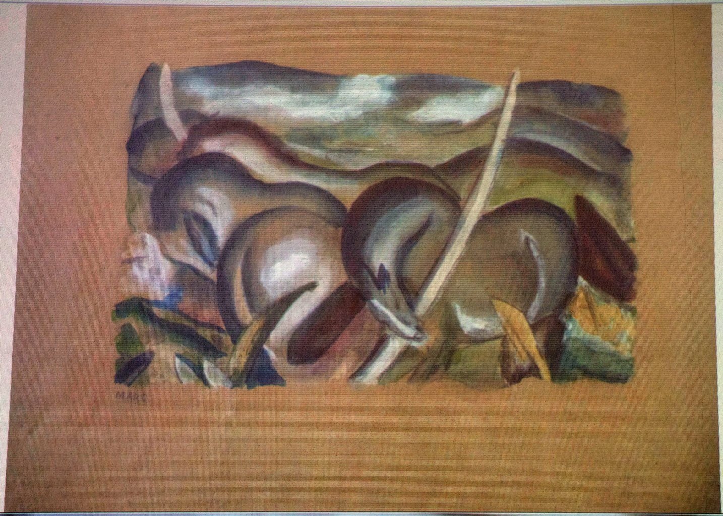 Das Aquarell mit dem Titel "Pferde in Landschaft" wurde 1911 von Franz Marc gemalt und ist seit 1937 verschwunden. Jetzt erst tauchte das Gemälde wieder auf.