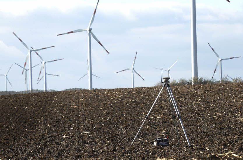 Windräder in der Nähe von Gerbstedt.