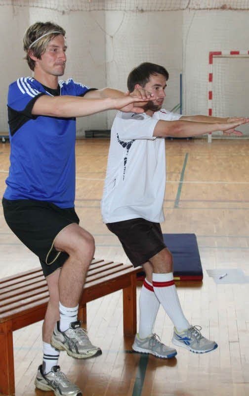 Marcus Rauer und Lucas Töpfer beim ersten Test.