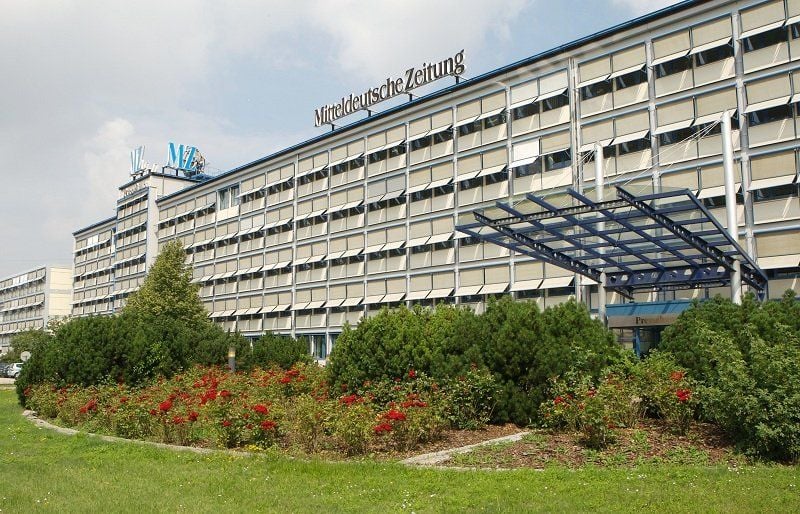 Das MZ-Pressehaus in Halle.