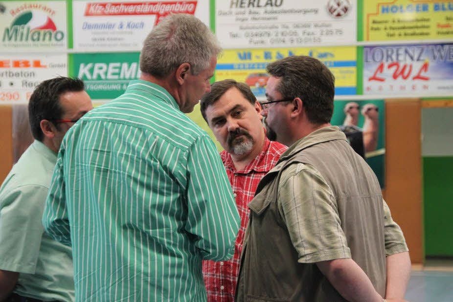 Im Gespräch der vier Kandidaten wurden die Posten im neuen Präsidium der HG 85 Köthen verteilt.