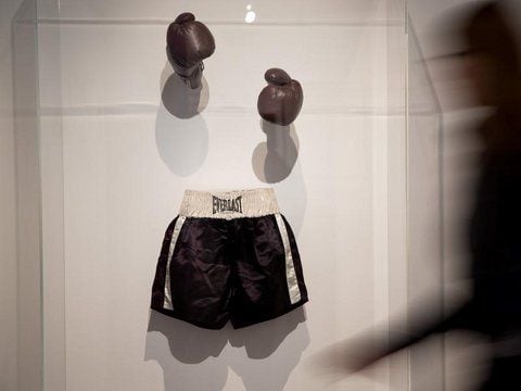 Boxershorts und Boxhandschuhe
