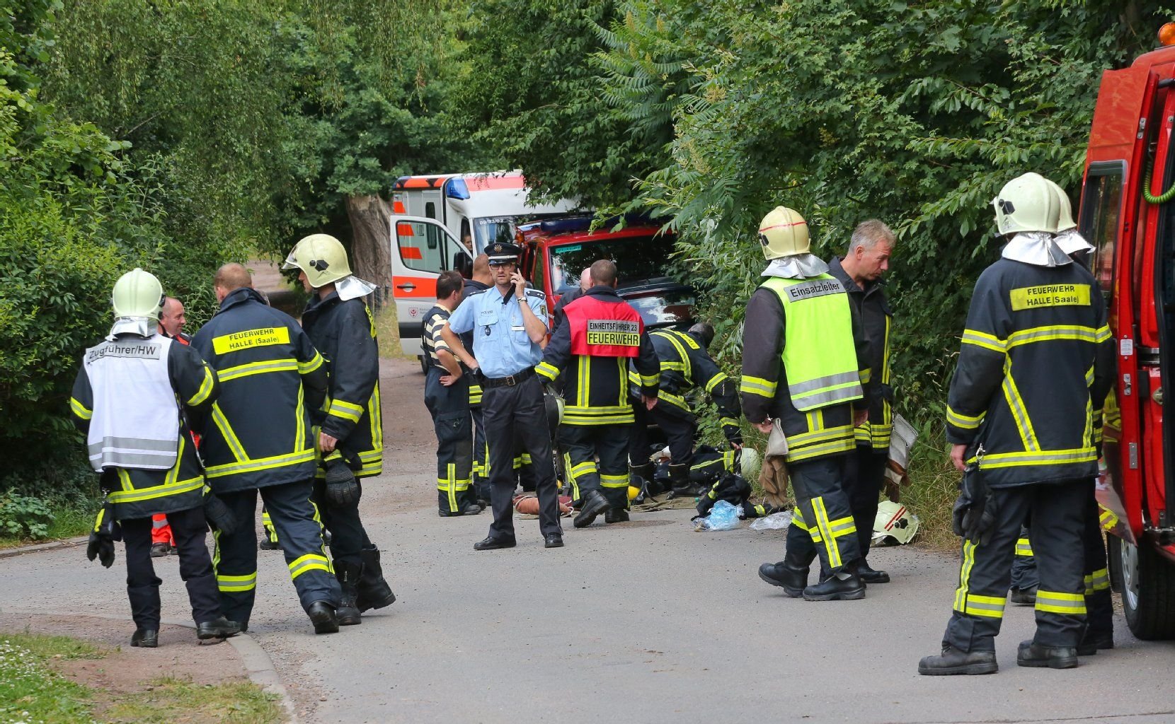 Feuerwehreinsatz in Kröllwitz