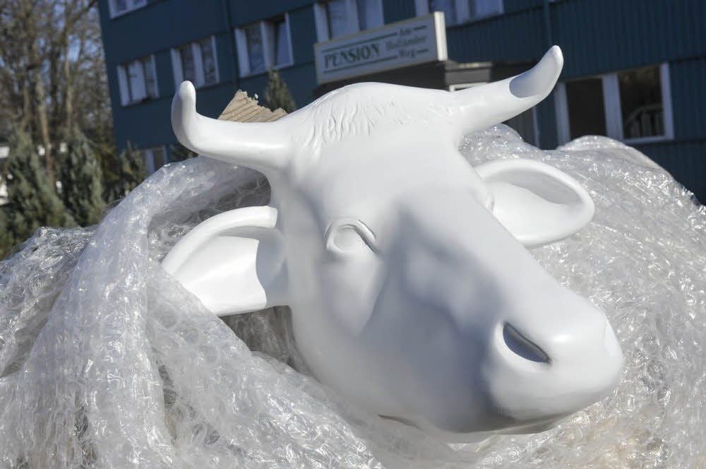 Einer der Rohlinge für die Kunstkuh-Aktion.