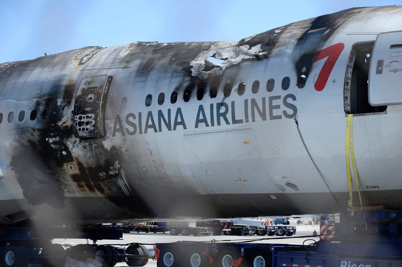 Das abgestürzte Flugzeug gehörte zu "Asiana Airlines".
