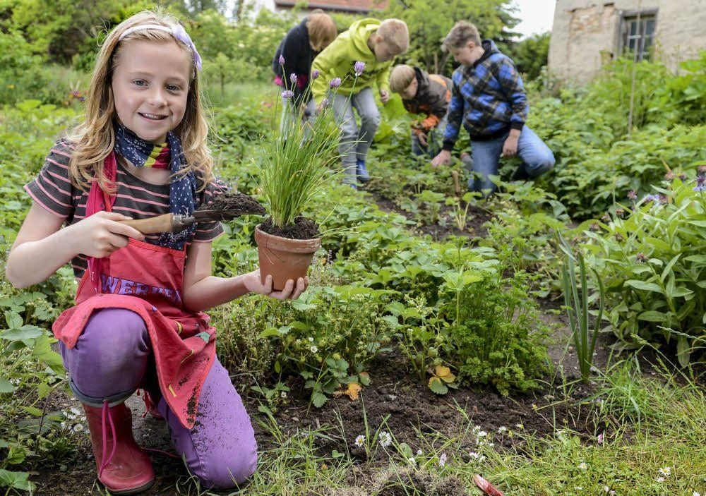 Kinder im Garten