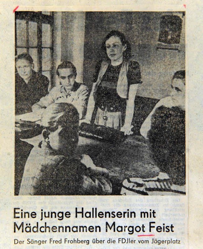 In ihrer Geburtsstadt Halle erinnert nichts mehr an die DDR-Volksbildungsministerin. Das war früher anders, in der DDR wurde Margot Honecker in Artikeln hofiert.
