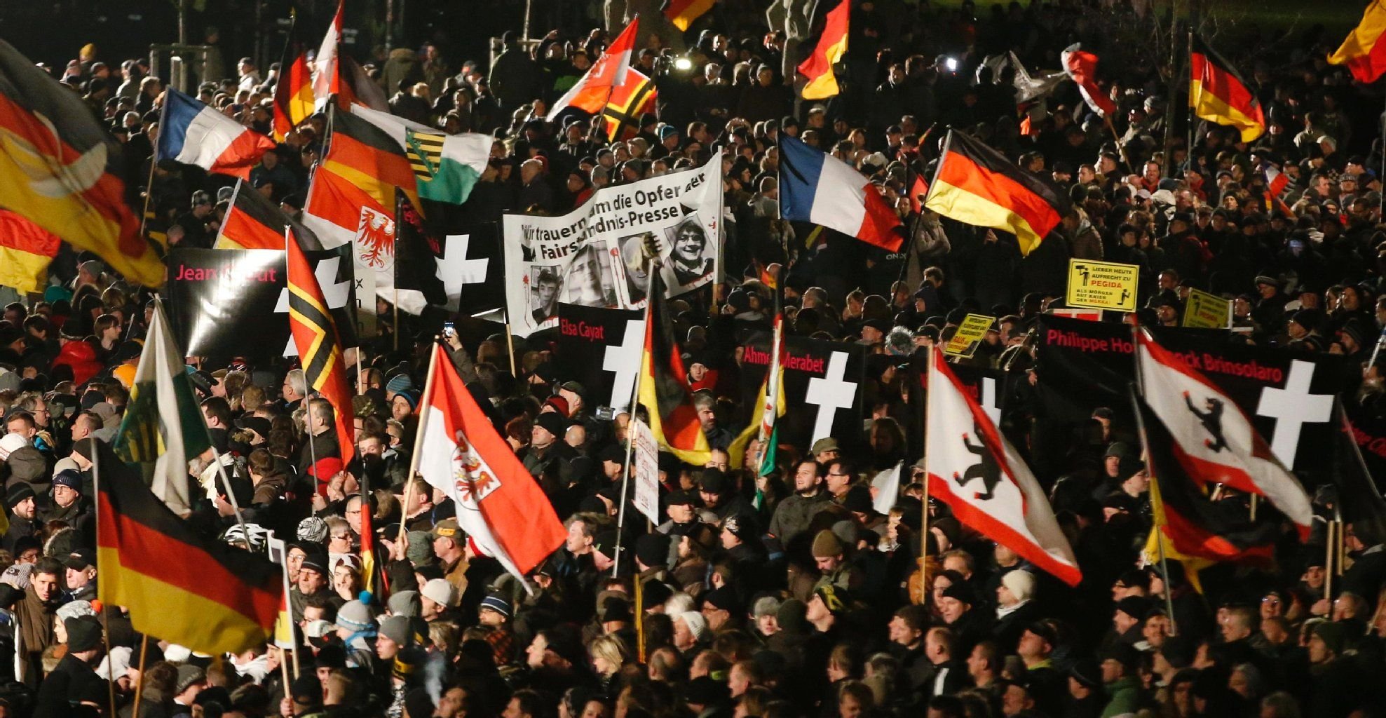 Pegida-Demonstranten am 12. Januar in Dresden. Am 19. Januar darf keine Demonstration stattfinden.
