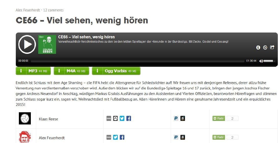 So sieht der Podcast zu „Collinas Erben“ aus.