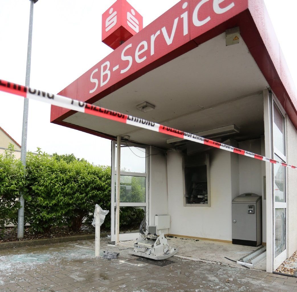 Der gesprengte Geldautomat in Hohenthurm