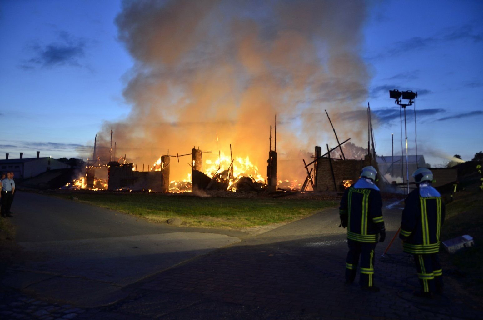 Von der Lagerhalle in Helmdorf/Gerbstedt ist nach dem Brand nichts mehr übrig.