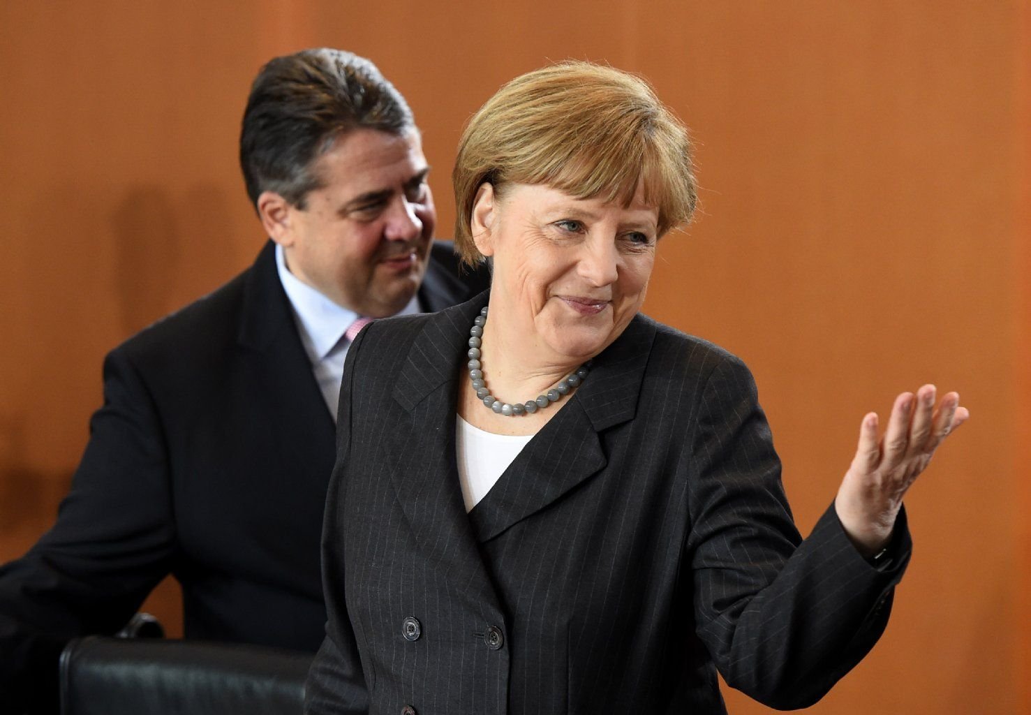 Angela Merkel mit Vize-Kanzler Sigmar Gabriel im Jahr 2015