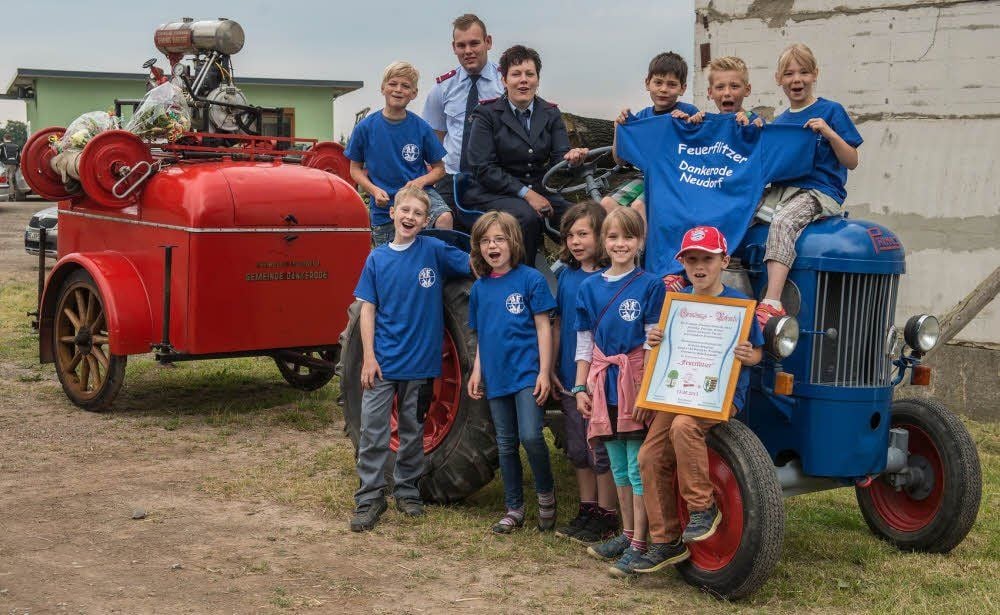 Die Florianjünger namens „Feuerflitzer“ sind Kinder aus Dankerode und Neudorf. Ausgebildet werden sie von Andrea Walter und Hannes Lucas.