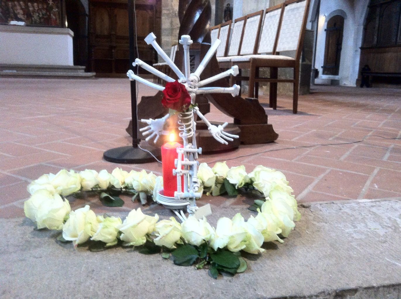In der Marktkirche in Halle fand eine Trauerfeier für die getötete Mariya N. statt.