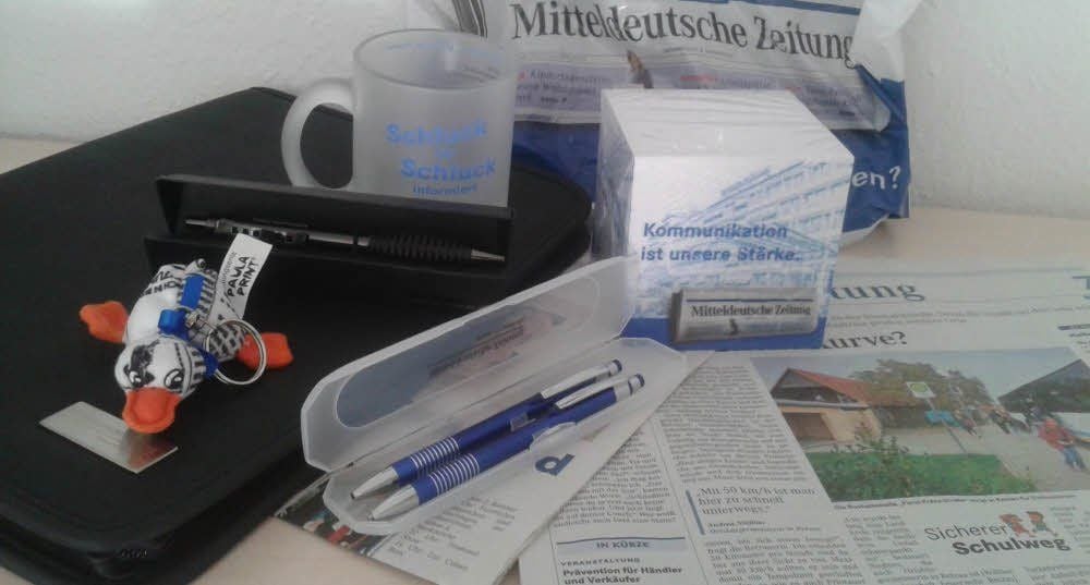 Auch Paula Print, die Zeitungsente, wird verlost.