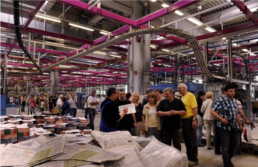 MZ-Besucher können sich am Sonntag auch das moderne Druckzentrum anschauen.