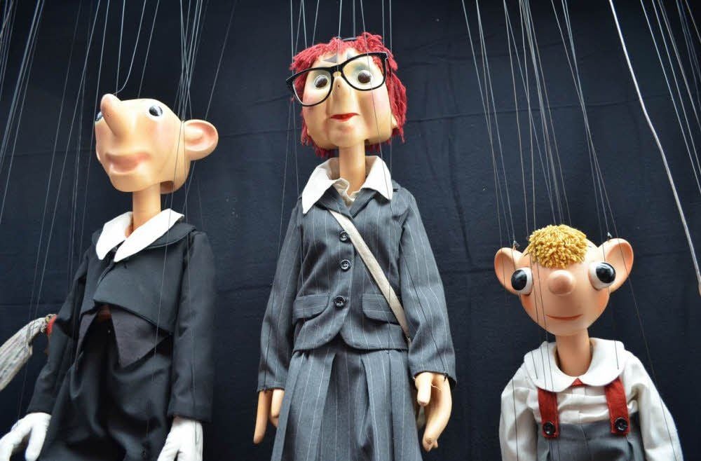 Spejbl, Frau Katerina und Hurvinek waren die Stars in Friedeburg.