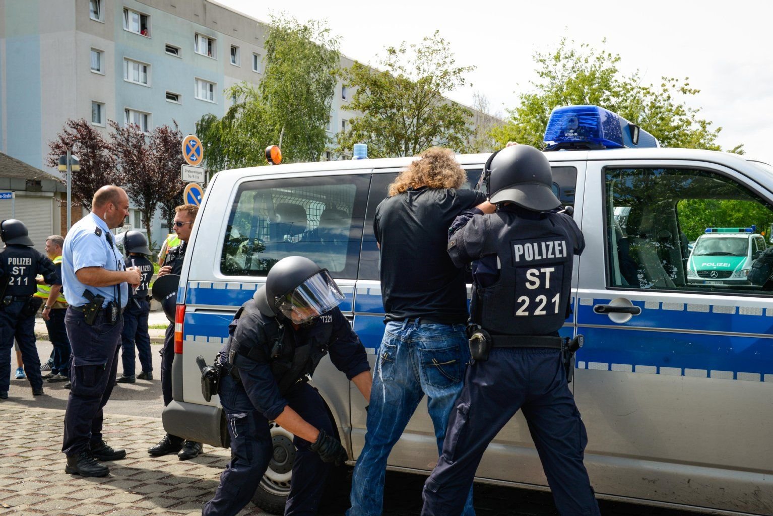 Am Samstag gab es in der Silberhöhe zwei kleine Kundgebungen.