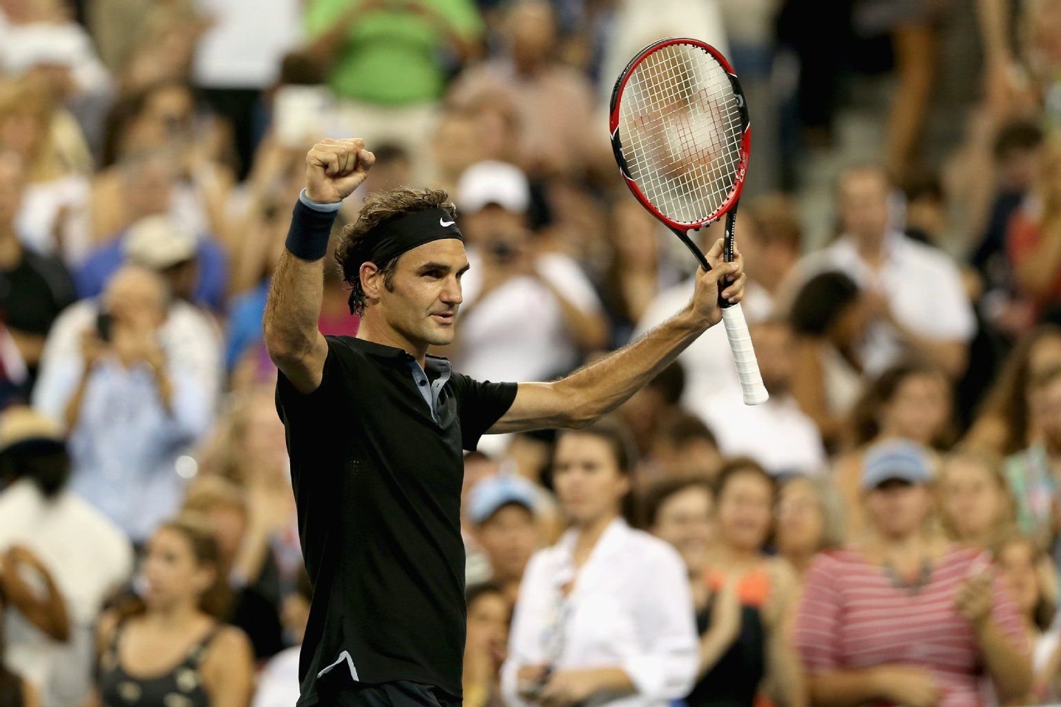 Roger Federer nach seinem Viertelfinaleinzug.
