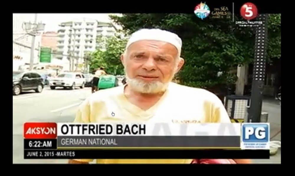 Ein Ausschnitt aus der philippinischen TV-Sendung über den Auswanderer Ottfried Bach. Er lebt seit drei Jahren in Manila und möchte zurück nach Hause.