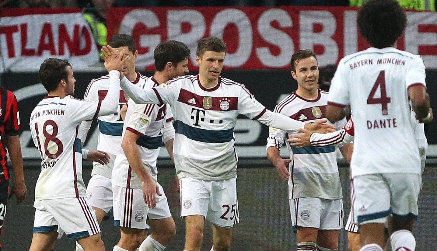Thomas Müller war gegen Frankfurt nicht aufzuhalten.