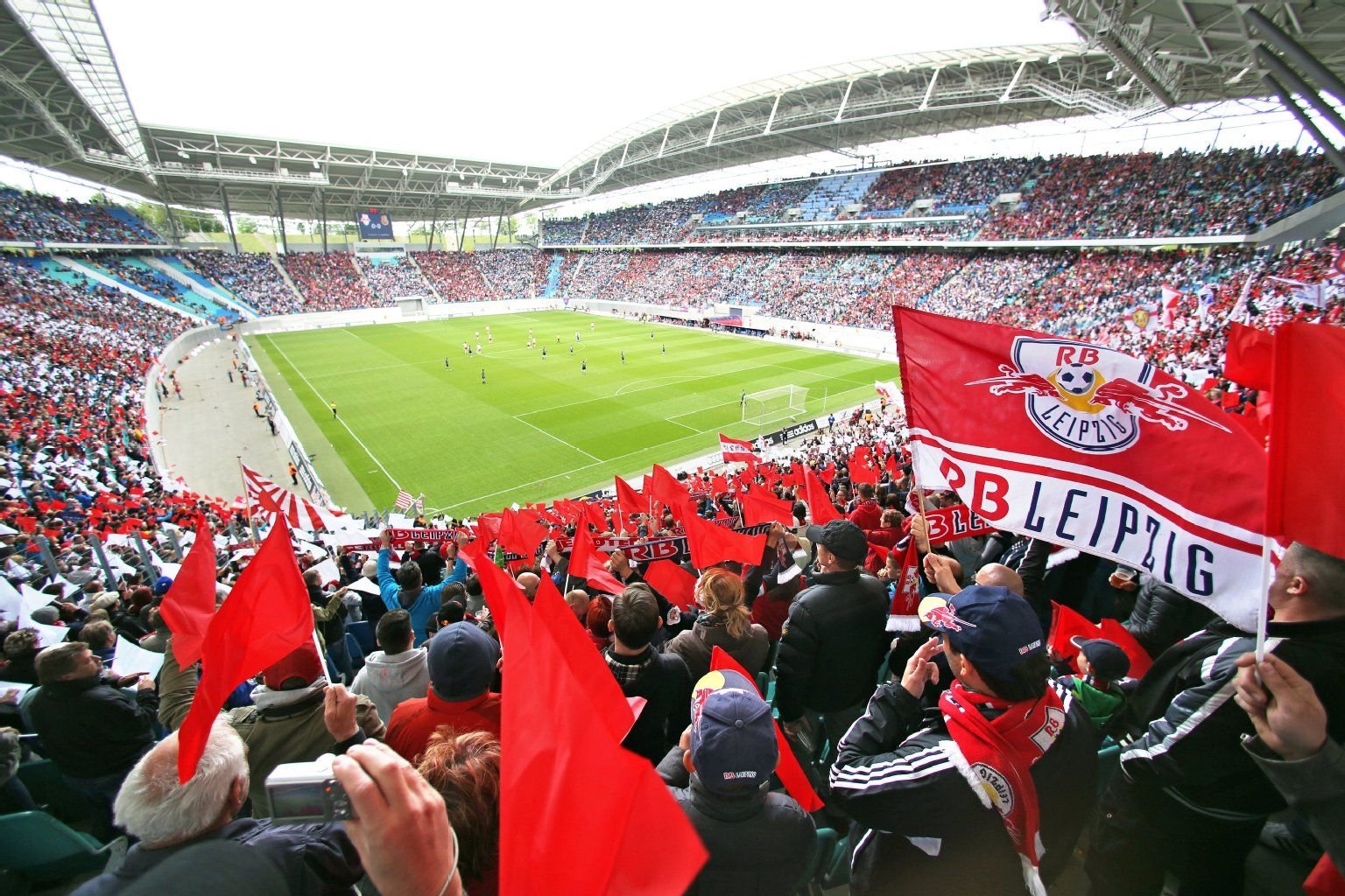 Fans von RB Leipzig.