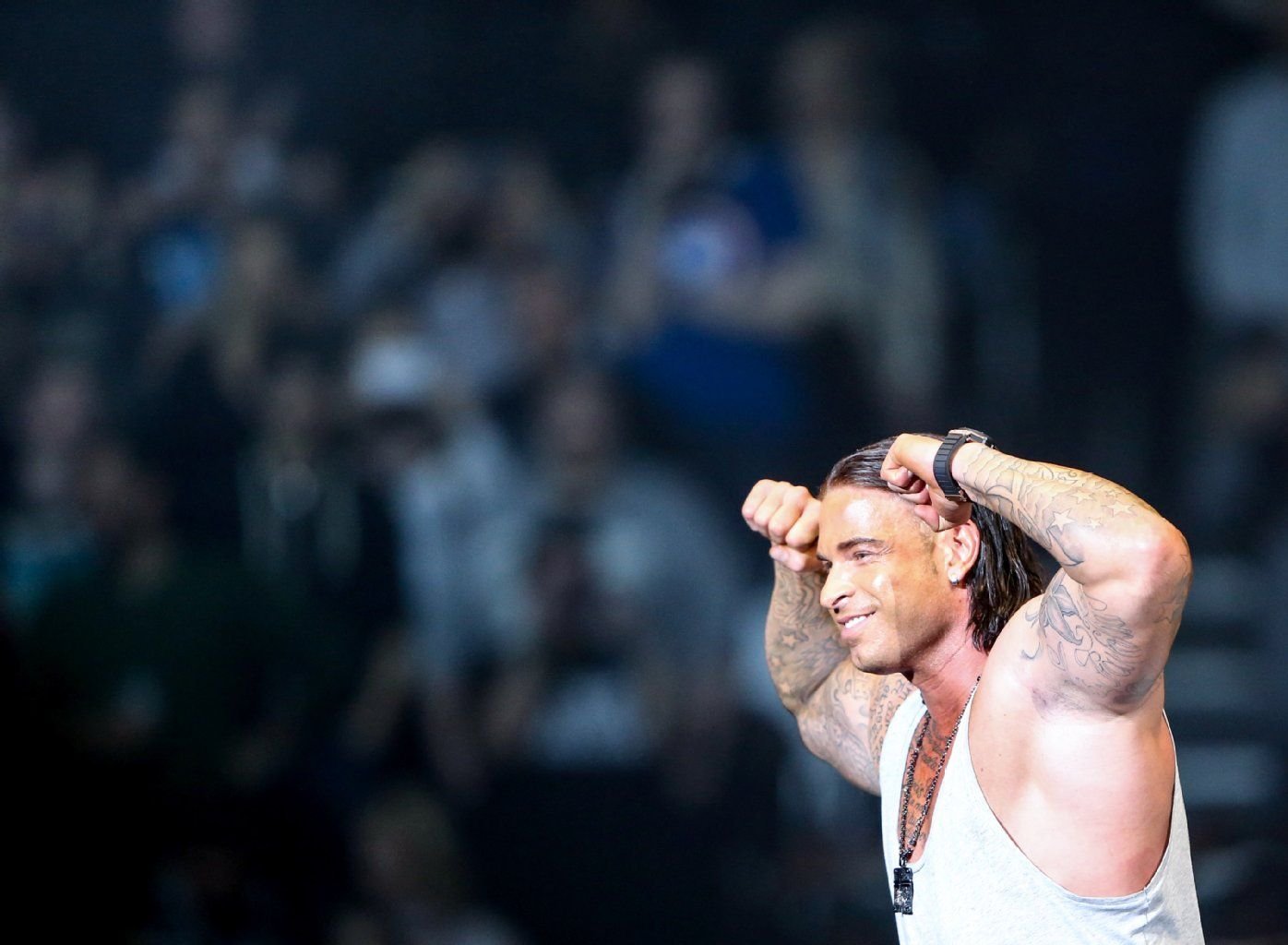 Tim Wiese bei seinem Kurzauftritt beim Wrestling.
