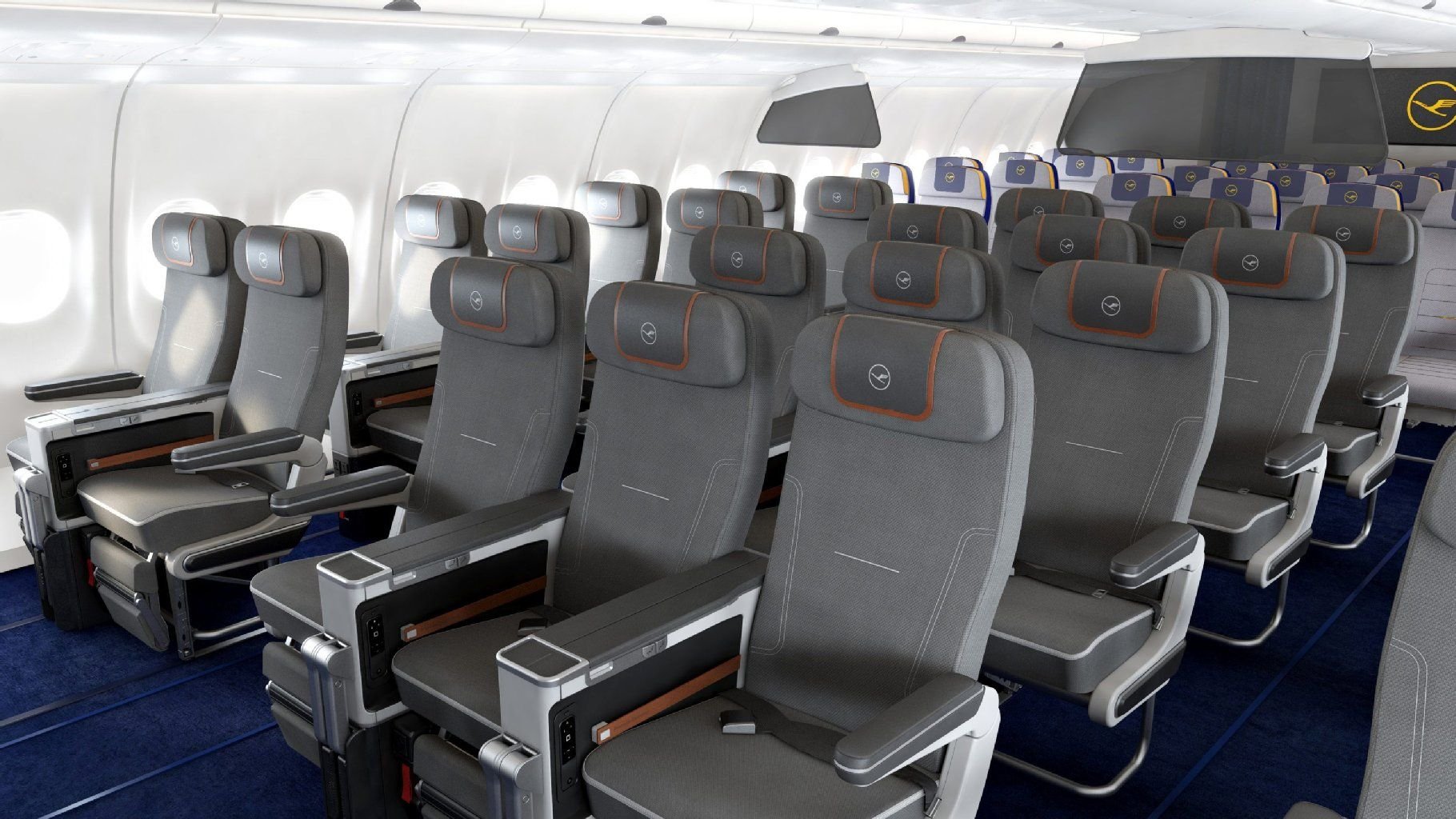 Zwischen Holzklasse und Business: Ein Platz in der neuen Premium Economy von Lufthansa ist ab Mai buchbar.