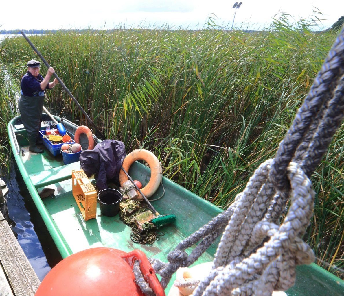Wilfried Kagel, Inhaber der Fischerei Kagel auf dem Arendsee in Zießau.