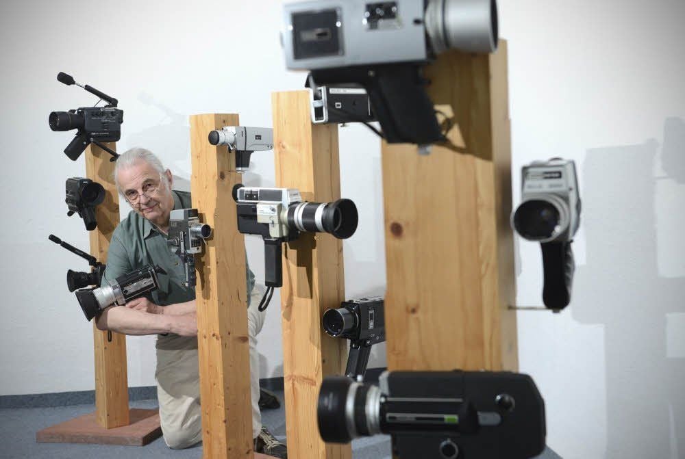 Ulrich Naumann hat eine Schmalfilmapparate-Sammlung aufgebaut, die inzwischen rund 800 Geräte umfasst.