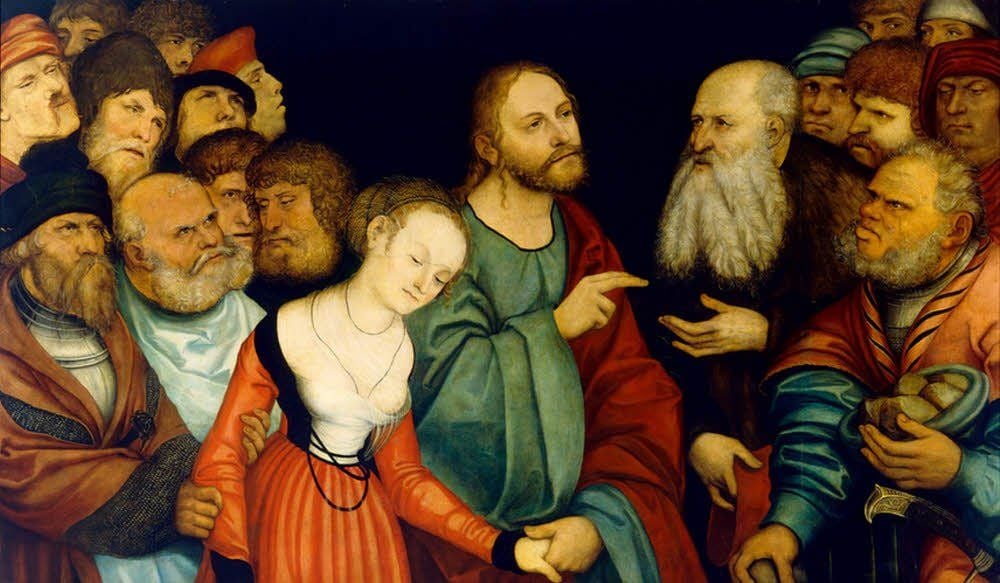 Lucas Cranach d. Ä.: „Christus und die Ehebrecherin“, um 1535/40