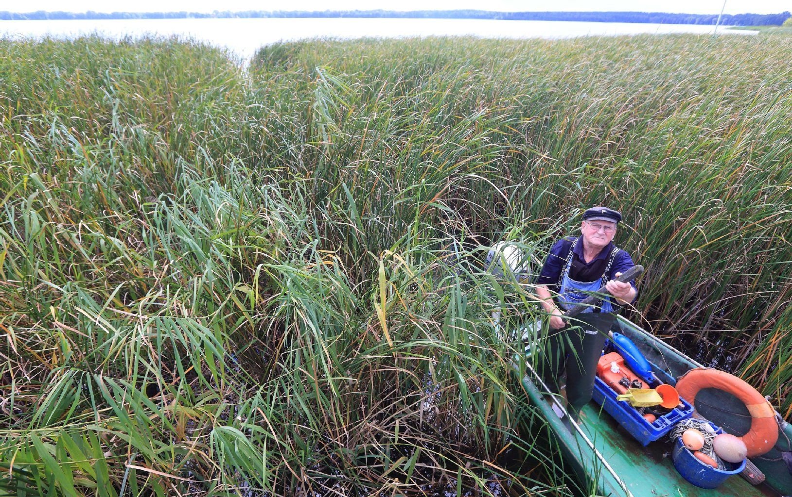 Wilfried Kagel, Inhaber der Fischerei Kagel auf dem Arendsee in Zießau.