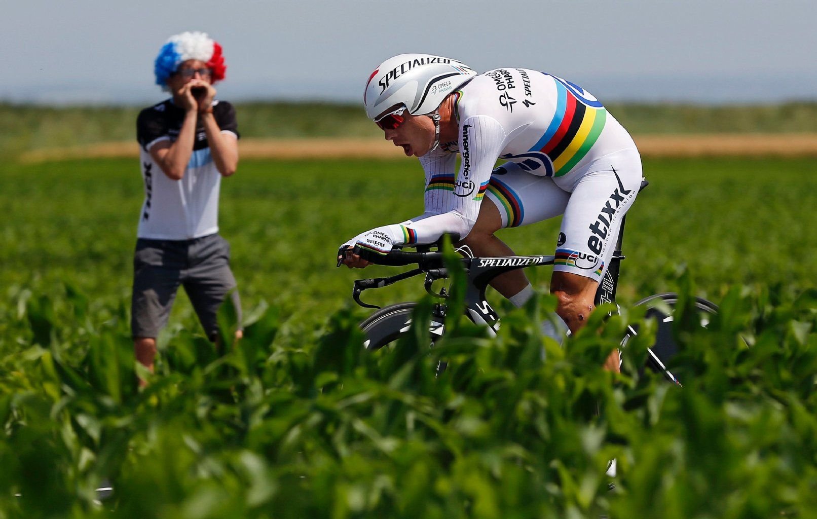 Tony Martin kämpft sich durch die elfte Etappe.