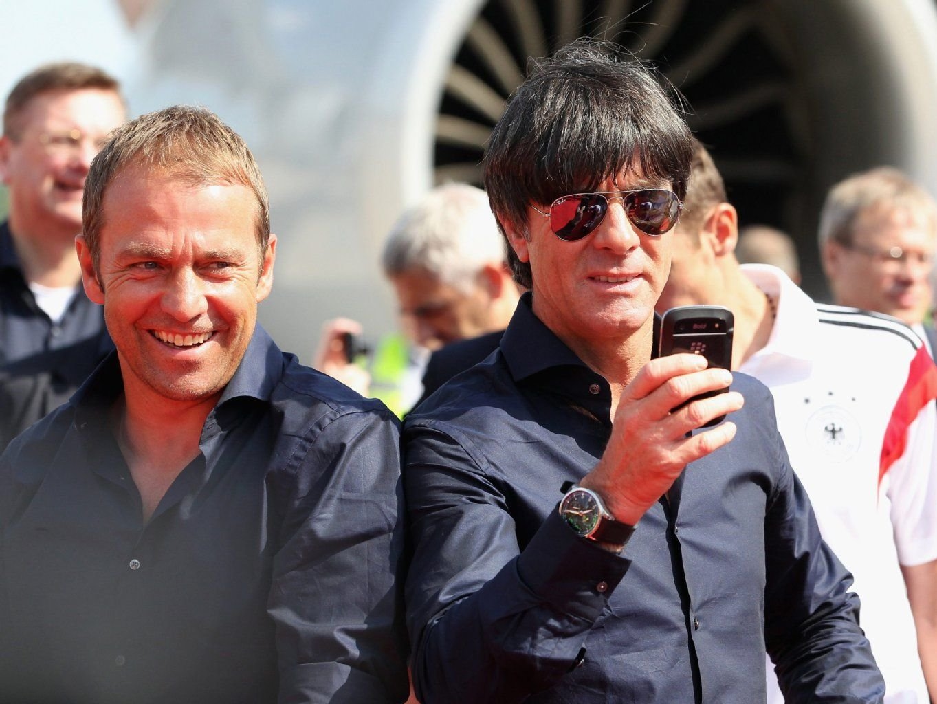 Gehen getrennte Wege: Hansi Flick (l.) und Bundestrainer Joachim Löw.