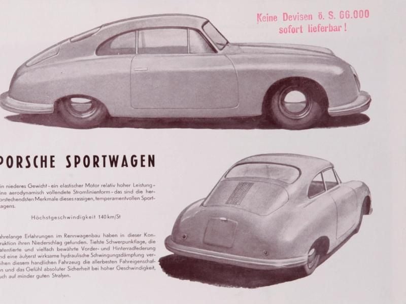 Eine Broschüre für 4.750 Euro: Genau diesen Betrag erbrachte bei einer Dorotheum-Auktion ein früher Prospekt für den 356 Porsche Sportwagen.
