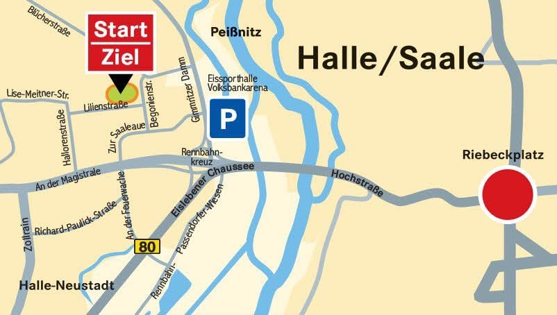 Die Radpartie startet nicht weit entfernt von der Peißnitz.