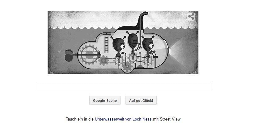 Das aktuelle Google-Doodle mit dem Ungeheuer von Loch Ness