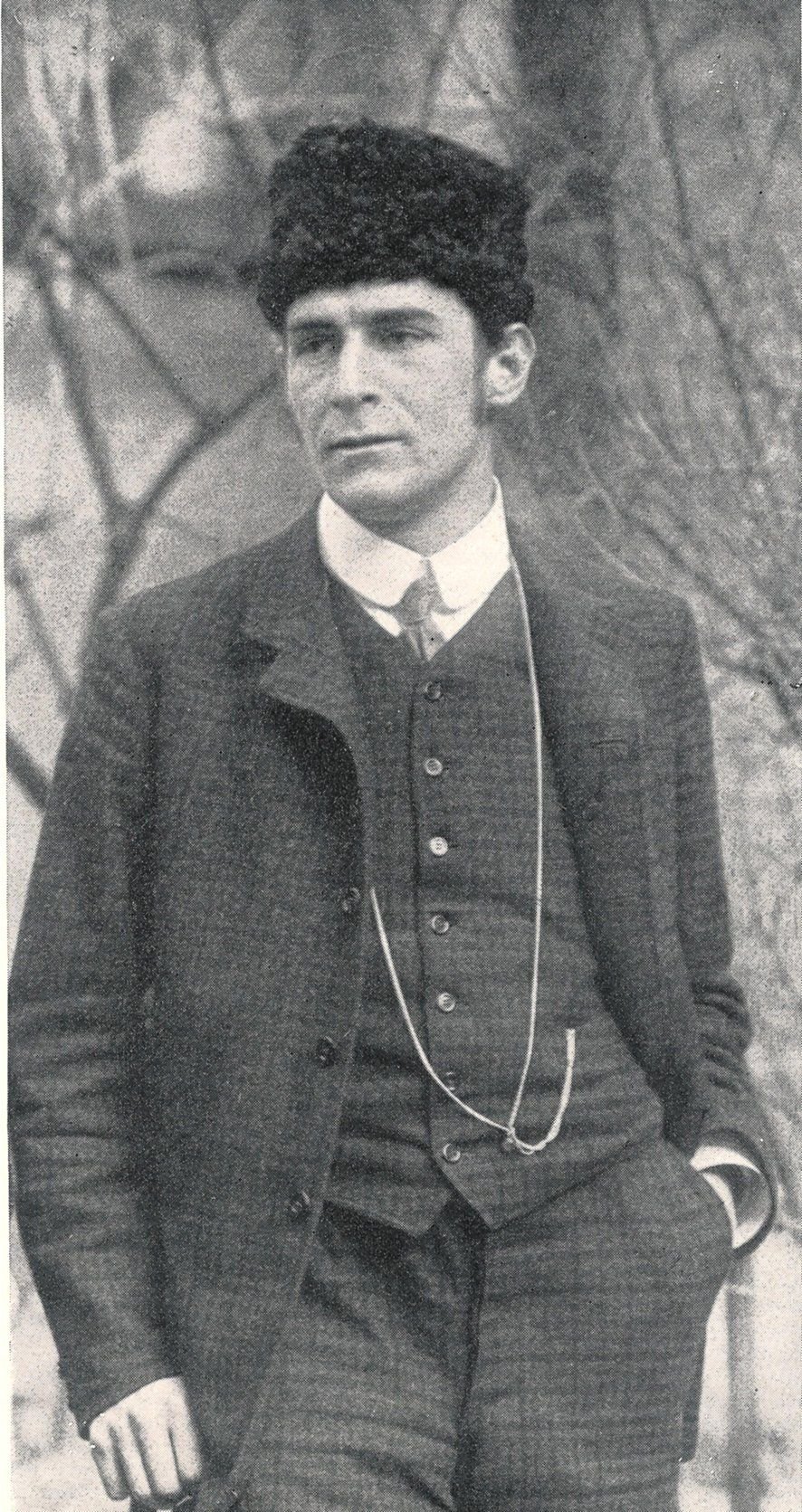 Der Maler Franz Marc auf einer Fotografie von 1910