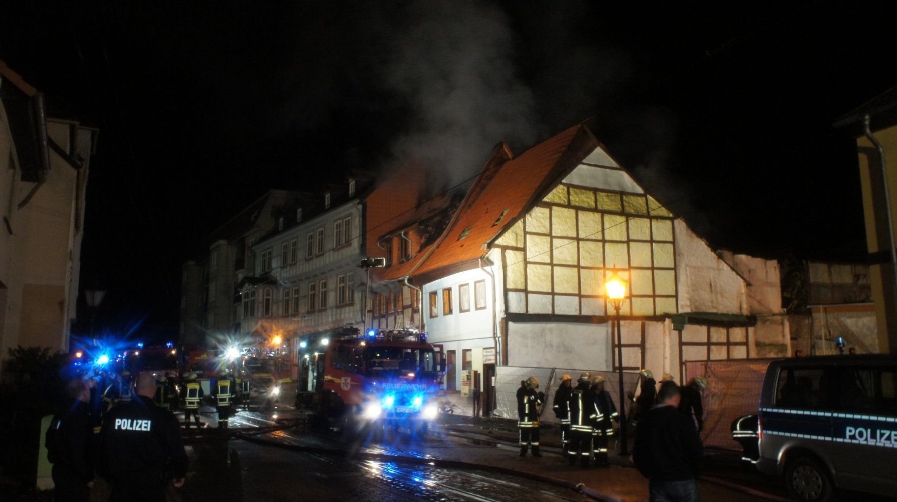 Brand in der Innenstadt von Halberstadt