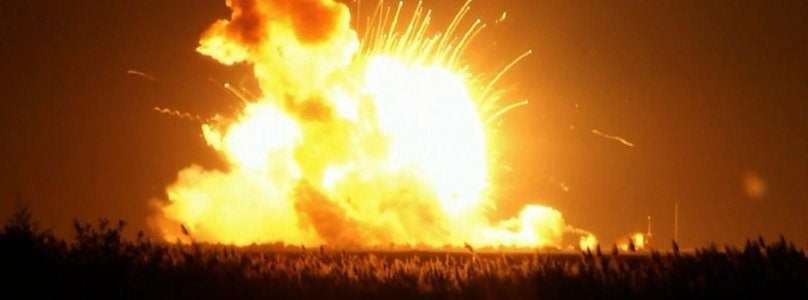 Die Trägerrakete für die „Cygnus“-Mission geht in Flammen auf.