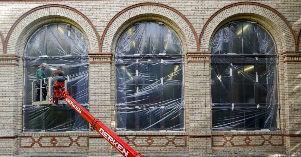 Marienbibliothek wird abgedichtet.
