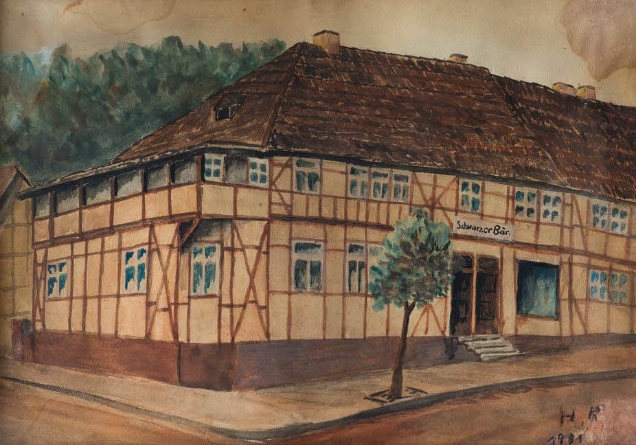 Außenansicht aus 1931 in Aquarell.